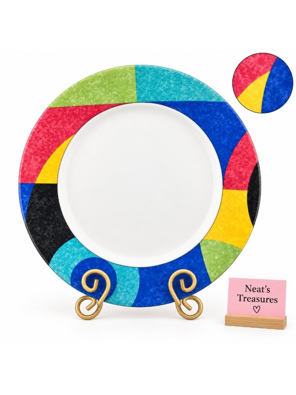 Mikasa California CURRENT  Porcelain Multicolor 12" Chop Plate  Serving Platter
